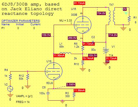 SPICE Analysis of a 6922/300B DRD Amplifier